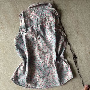 Sleeveless Floral Shirt