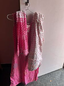 Full Set Pink Salwar - Bandhani Style