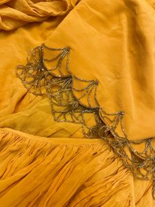 Mustard designer gown