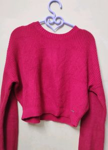 Red Cropped Sweater