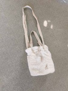 Kangol Cream Sherpa Bucket Bag