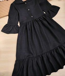 Girls&#39; Black Ruffle Dress