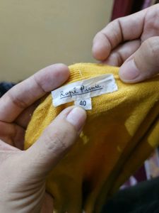 Yellow full sleeved Cardigan