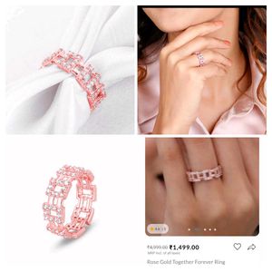 Giva Silver 925 Rose Gold Together Forever Ring