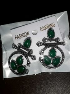 Green Stone Earrings