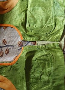 Green Readymade Saree Blouse