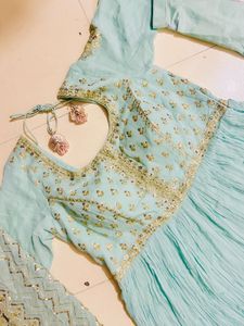 Light Blue Anarkali Suit Fix Price