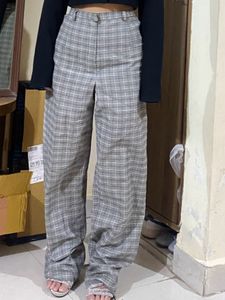 Straight Plaid Pants