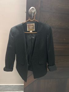 Madame Black Polka Dot Blazer