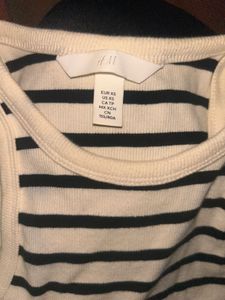 H&amp;M Striped Cropped Tank Top