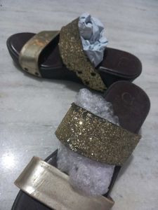 Golden Brown Gletter Heels