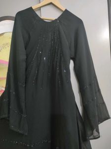 Elegant Black Embellished Abaya
