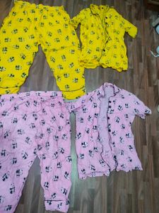 Cute Pajama Set Only Iron Need