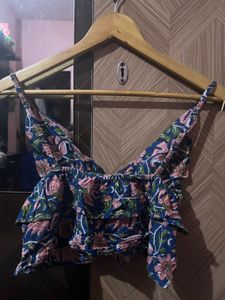 Floral frilled Top
