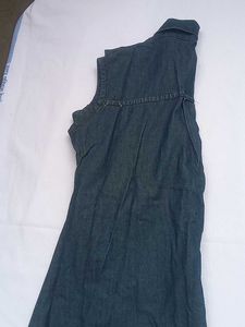 Denim Sleeveless Shirt