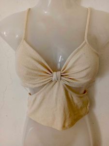 H&M BEIGE TOP