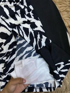 Black and White Animal Print Dress
