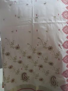New White Bengali Saree