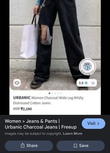 Ripped Black Wide Leg Jeans