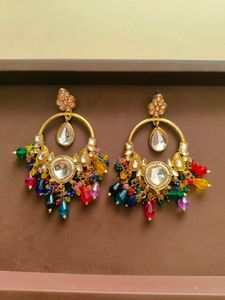 Colorful Kundan Earrings