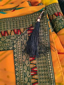 Yellow Striped Saree
