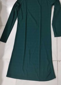 Elegant Green Long Sleeve Dress