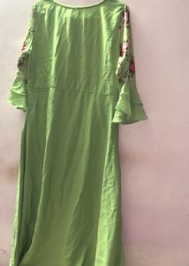 Floral Green georgette  Kurta