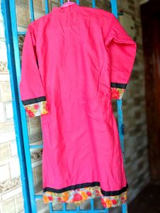 Pink Floral Trim Tunic