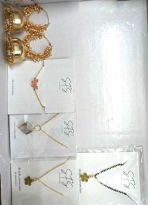 COMBO - 3 NECKLACE + 1 BRACELET +  FESTIVE JHUMKA