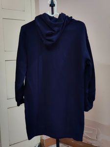 💥BUY1GET1💥 H&amp;M navy blue H&amp;M hooded sweatshirt dress