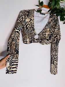 Shein Tiger Print Top😍