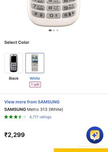 New SAMSUNG Metro 313 Dual Sim Keypad Mobile Phone