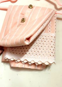 Peach &amp; White Kurta Set