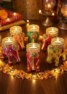 Elephant Tealight Holders Set of 6