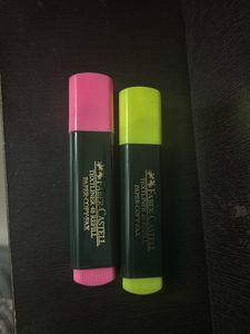 Total 5 Highlighters 3 Fabre Castell+2 New Markers