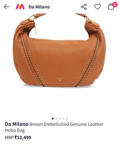 Da Milano Genuine Leather Hobo Bag