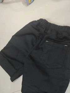 Boys Black Cargo Shorts
