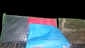 Blue Net Fabric