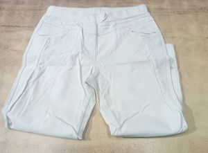 White Denim Jegging Capri