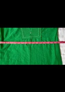 Green Embroidered Kurta