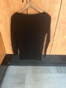 New Knitted Black Long Sleeve Tunic