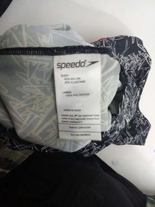 Speedo Black &amp; White Printed Monokini