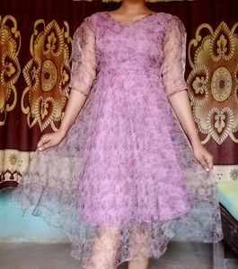 Organza Floral Frock😍