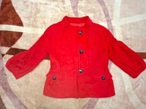 Red Buttoned Jacket