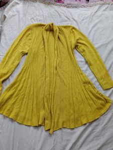 Yellow Knit Cardigan shrug ( long)