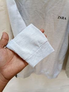 White Full Sleeves Tshirt M Size