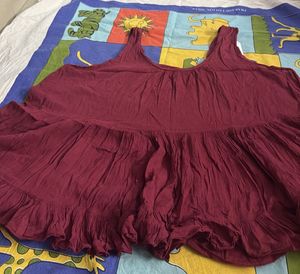 Maroon Ruffle Top