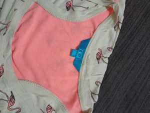 Flamingo Up Down Tank Top (Cream & Peach)
