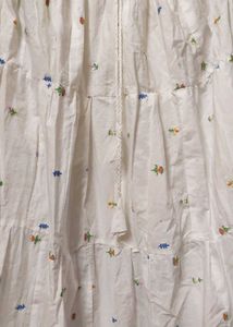 White Embroidered Tiered Skirt