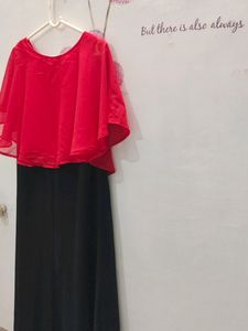 New Beautiful Black &amp; Red Gown